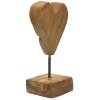 Mauro Ferretti scultura cuore teak 10x10x25 cm marrone