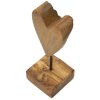Mauro Ferretti scultura cuore teak 10x10x25 cm marrone