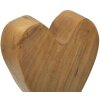 Mauro Ferretti scultura cuore teak 10x10x25 cm marrone