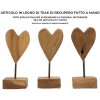 Mauro Ferretti scultura cuore teak 10x10x25 cm marrone