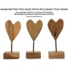 Mauro Ferretti scultura cuore teak 10x10x25 cm marrone