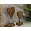 Mauro Ferretti scultura cuore teak 10x10x25 cm marrone