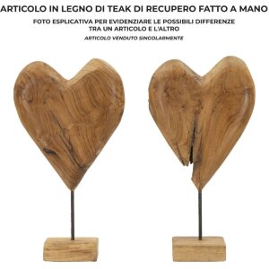 Mauro Ferretti scultura Dobu in teak 25x12x45 cm marrone