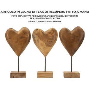 Mauro Ferretti scultura Dobu in legno di teak 20x12x37 cm marrone