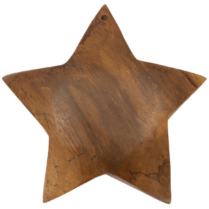 Mauro Ferretti stella decorativa in teak Ø19x5 cm marrone
