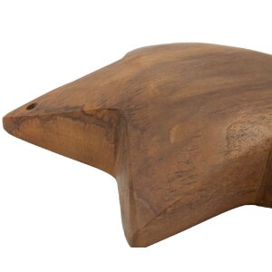 Mauro Ferretti stella decorativa in teak Ø19x5 cm marrone