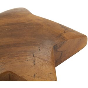 Mauro Ferretti stella decorativa in teak Ø19x5 cm marrone