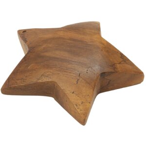 Mauro Ferretti stella decorativa in teak Ø19x5 cm marrone