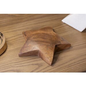 Mauro Ferretti stella decorativa in teak Ø19x5 cm marrone