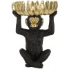 Mauro Ferretti scimmia decorativa Ø23x31,5 cm nero oro lucido