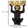 Mauro Ferretti scimmia decorativa Ø23x31,5 cm nero oro lucido