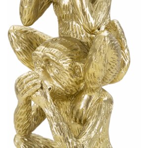 Mauro Ferretti figurina decorativa torre scimmia Ø10,5x30 cm oro lucido