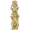Mauro Ferretti figurina decorativa torre scimmia Ø10,5x30 cm oro lucido