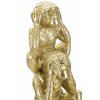 Mauro Ferretti figurina decorativa torre scimmia Ø10,5x30 cm oro lucido