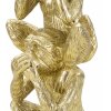 Mauro Ferretti figurina decorativa torre scimmia Ø10,5x30 cm oro lucido