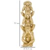 Mauro Ferretti figurina decorativa torre scimmia Ø10,5x30 cm oro lucido