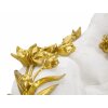 Mauro Ferretti scultura decorativa leopardo 53x21,5x24 cm oro bianco lucido
