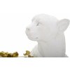 Mauro Ferretti scultura decorativa leopardo 53x21,5x24 cm oro bianco lucido