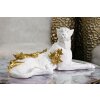 Mauro Ferretti scultura decorativa leopardo 53x21,5x24 cm oro bianco lucido