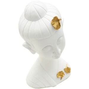 Mauro Ferretti Busto Buddha 21,5x16x35 cm oro bianco lucido