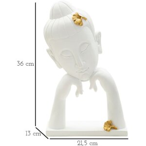Mauro Ferretti Busto di Buddha 21,5x13x36 cm in oro bianco