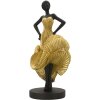 Mauro Ferretti figurina ballerina 16,5x15x36 cm nero oro lucido