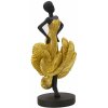 Mauro Ferretti figurina ballerina 16,5x15x36 cm nero oro lucido