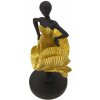 Mauro Ferretti figurina ballerina 16,5x15x36 cm nero oro lucido