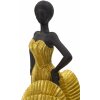 Mauro Ferretti figurina ballerina 16,5x15x36 cm nero oro lucido