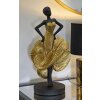 Mauro Ferretti figurina ballerina 16,5x15x36 cm nero oro lucido