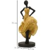 Mauro Ferretti figurina ballerina 16,5x15x36 cm nero oro lucido