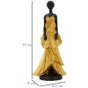 Mauro Ferretti figura donna 14,5x10x33 cm nero oro