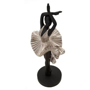 Mauro Ferretti figura di ballerina 17x14x43 cm nero argento