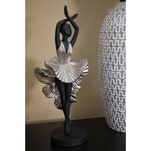 Mauro Ferretti figura di ballerina 17x14x43 cm nero argento