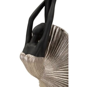 Mauro Ferretti figura di ballerina 14x14x42,5 cm nero argento