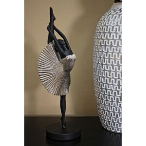Mauro Ferretti figura di ballerina 14x14x42,5 cm nero argento