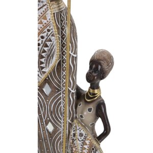 Mauro Ferretti Figura Masai con bambino 11,5x8,5x46 cm