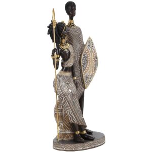 Mauro Ferretti Masai coppia di figure 16,5x11,5x38 cm