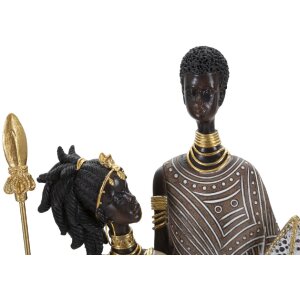 Mauro Ferretti Masai coppia di figure 16,5x11,5x38 cm