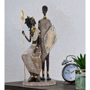 Mauro Ferretti Masai coppia di figure 16,5x11,5x38 cm