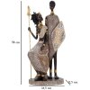 Mauro Ferretti Masai coppia di figure 16,5x11,5x38 cm