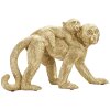 Mauro Ferretti scimmia decorativa con bambino 29,5x11,5x18,5 oro