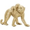 Mauro Ferretti scimmia decorativa con bambino 29,5x11,5x18,5 oro