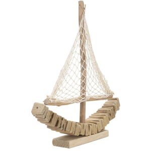 Mauro Ferretti barca a vela decorativa 45x7x45 naturale