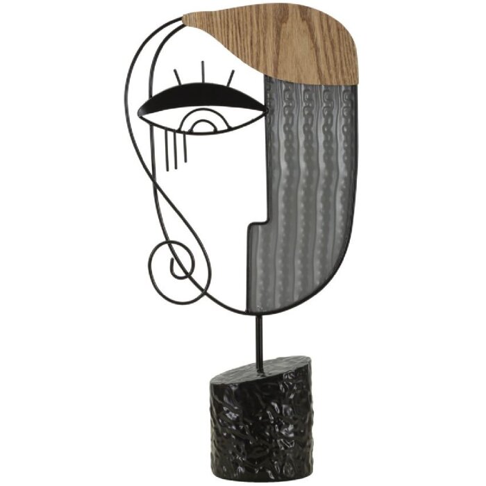 Mauro Ferretti scultura Picassy 24x8,5x49 nero naturale