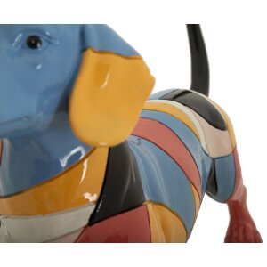 Mauro Ferretti Scultura Bassotto Rubic 32,5x9,7x20,5 cm multicolore