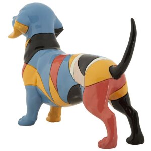 Mauro Ferretti Scultura Bassotto Rubic 32,5x9,7x20,5 cm multicolore