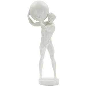 Mauro Ferretti scultura Atlas 18x12.5x50 bianco