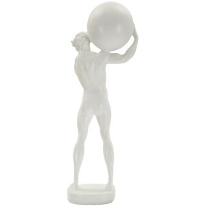 Mauro Ferretti scultura Atlas 18x12.5x50 bianco