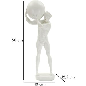 Mauro Ferretti scultura Atlas 18x12.5x50 bianco